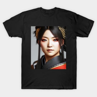 Female Samurai - Realistic Portrait T-Shirt